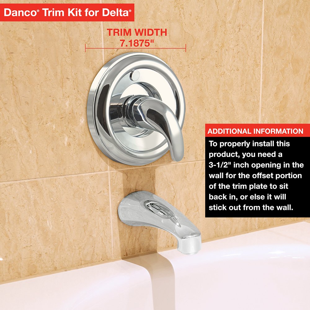 Danco 10004 Trim Kit, for Use with Delta Tub and Shower Faucets, Plastic, Brushed Nickel - Image 4