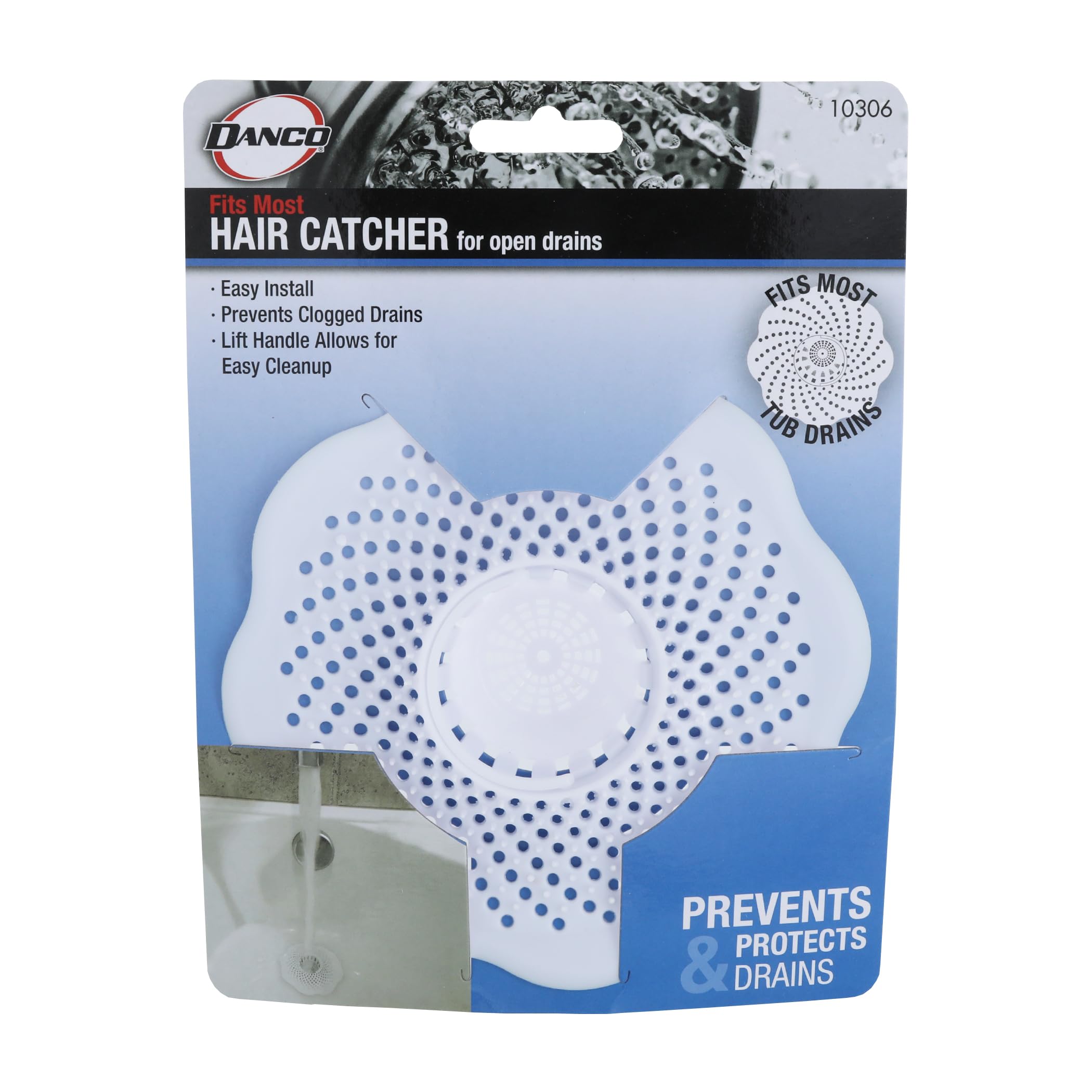 Danco 10306, Tub Protector Hair Cather and Strainer, Hair Drain Clog Prevention Drain Snake, Snare and Auger - Image 7
