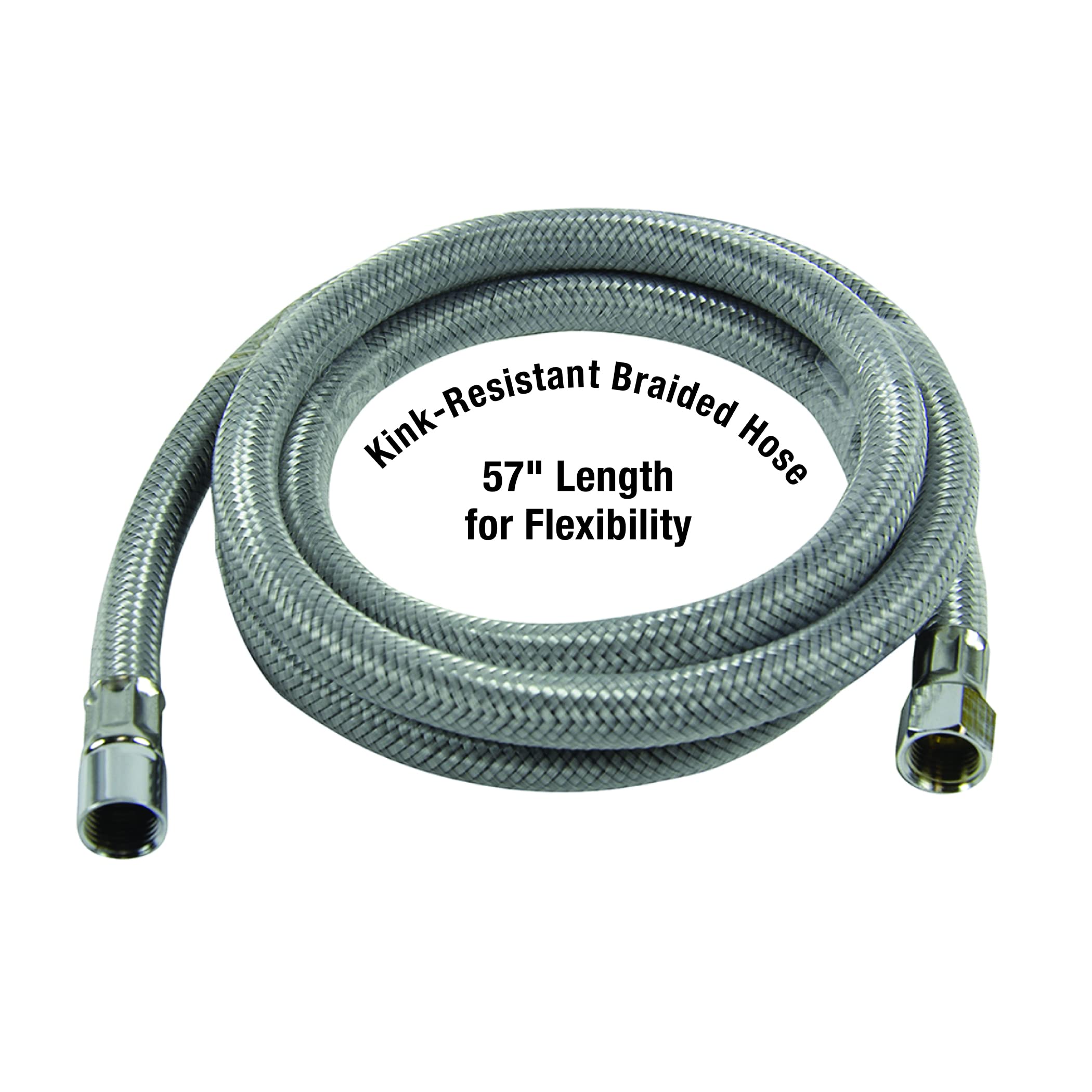 DANCO Kitchen Faucet Pull-Out Spray Hose Replacement Kit for Pullout Sprayer Heads | 57 inch Kink-Resistance Nylon Braided Faucet Hose (10912) - Image 4