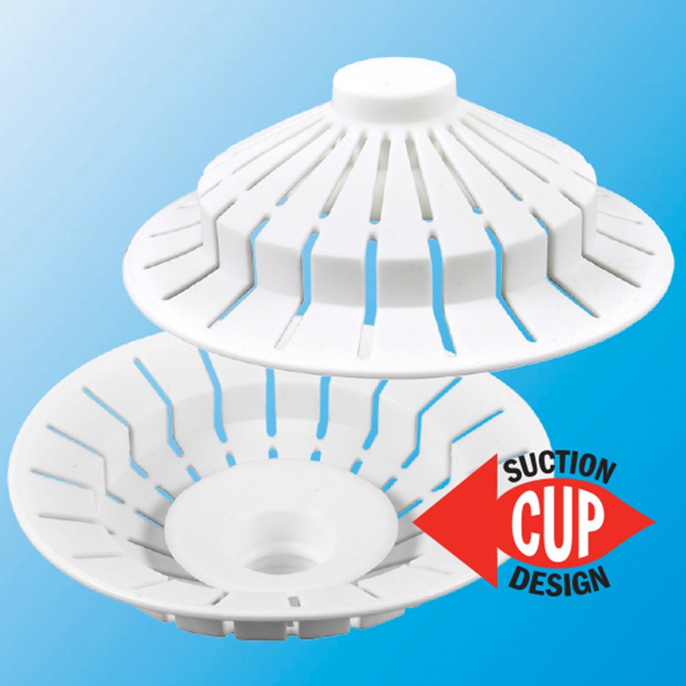 DANCO Universal Bathroom Bathtub Suction Cup Hair Catcher Strainer and Snare | Fits Lift & Turn, Push Button & Trip Lever Bathtub Drains | White (10771) - Image 6